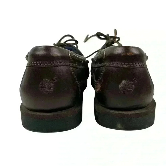 Timberland Men's Brown Leather 2-Eye Boat Shoes Size 9 Casual - Picture 13 of 13